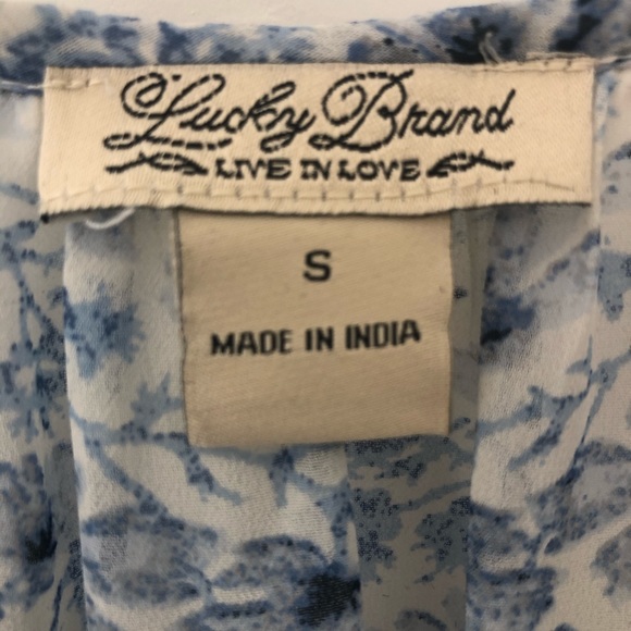 Lucky Brand sheer patterned blouse - Picture 3 of 5